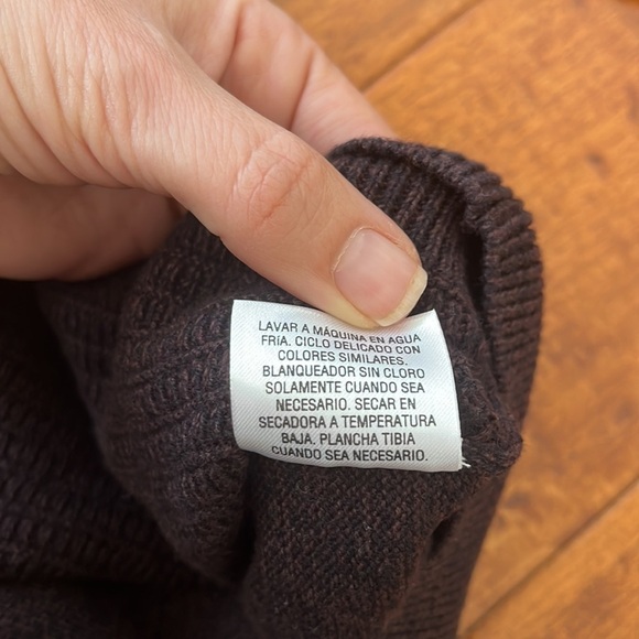 NWT Tasso Elba Quarter-Zip Mock Neck Cotton Brown Sweater Size S - Picture 9 of 13